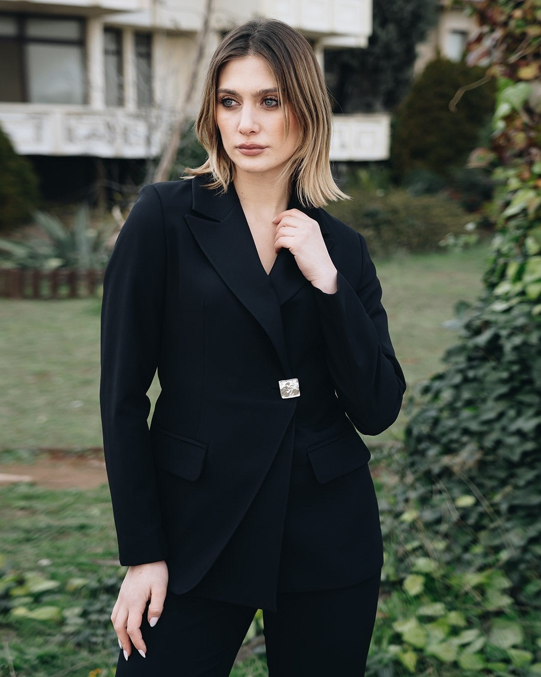 women's black suit