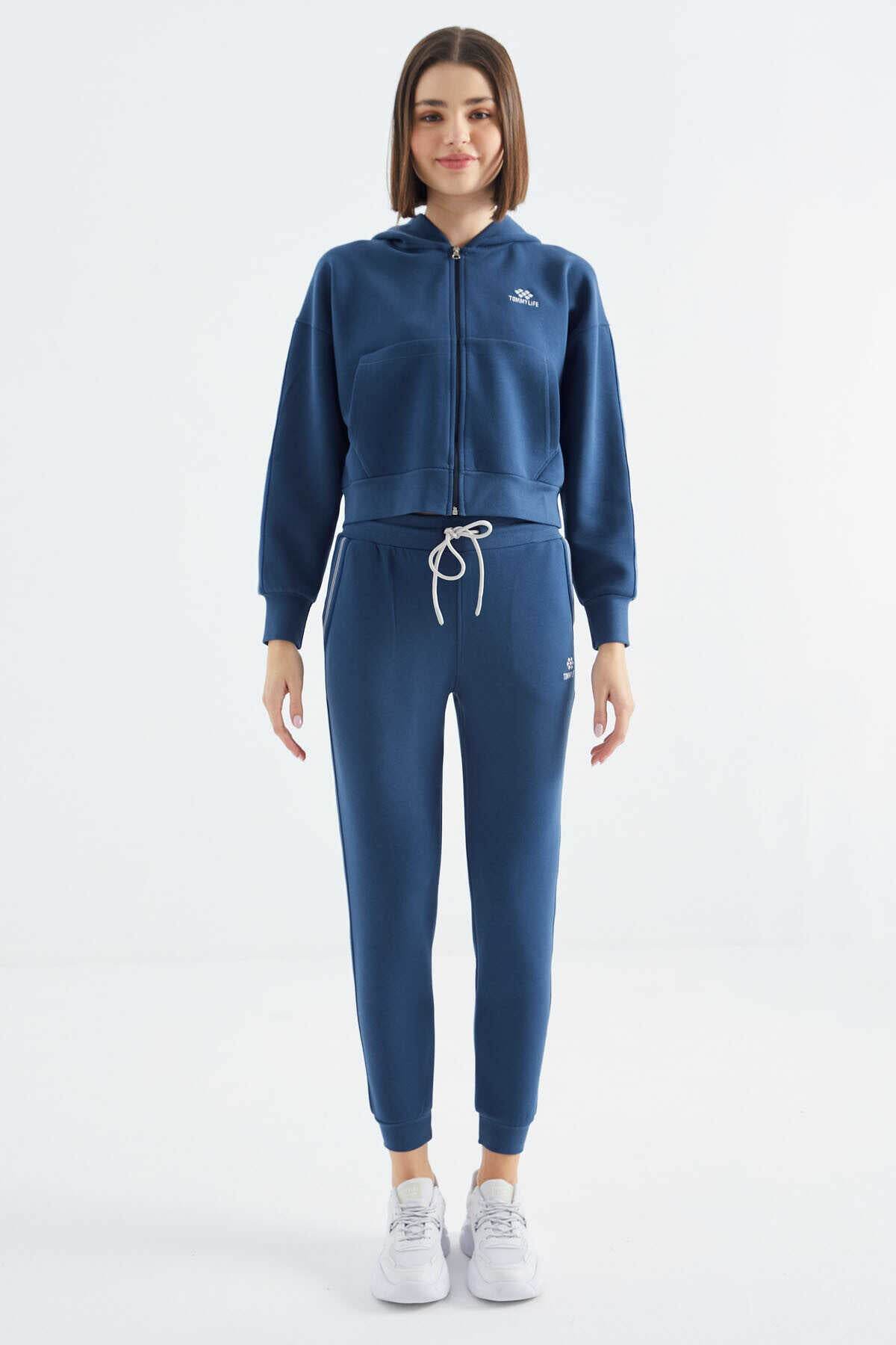 Women's Blue Zip-Up Tracksuit Set - SevendayShopping