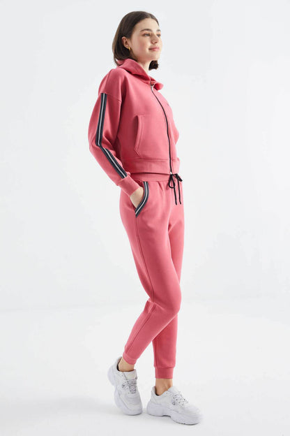 Women's Pink Zip-Up Tracksuit Set - SevendayShopping