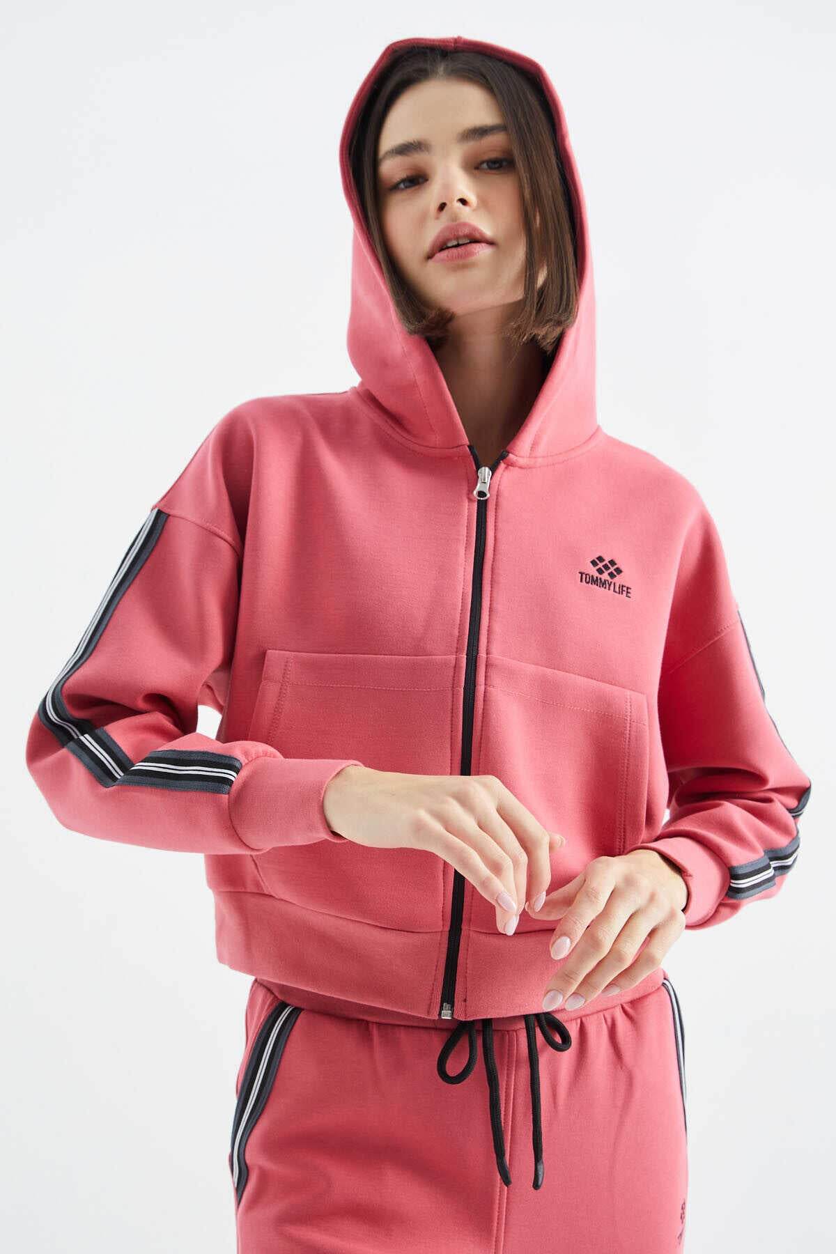 Women's Pink Zip-Up Tracksuit Set - SevendayShopping
