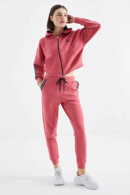 Women's Pink Zip-Up Tracksuit Set - SevendayShopping