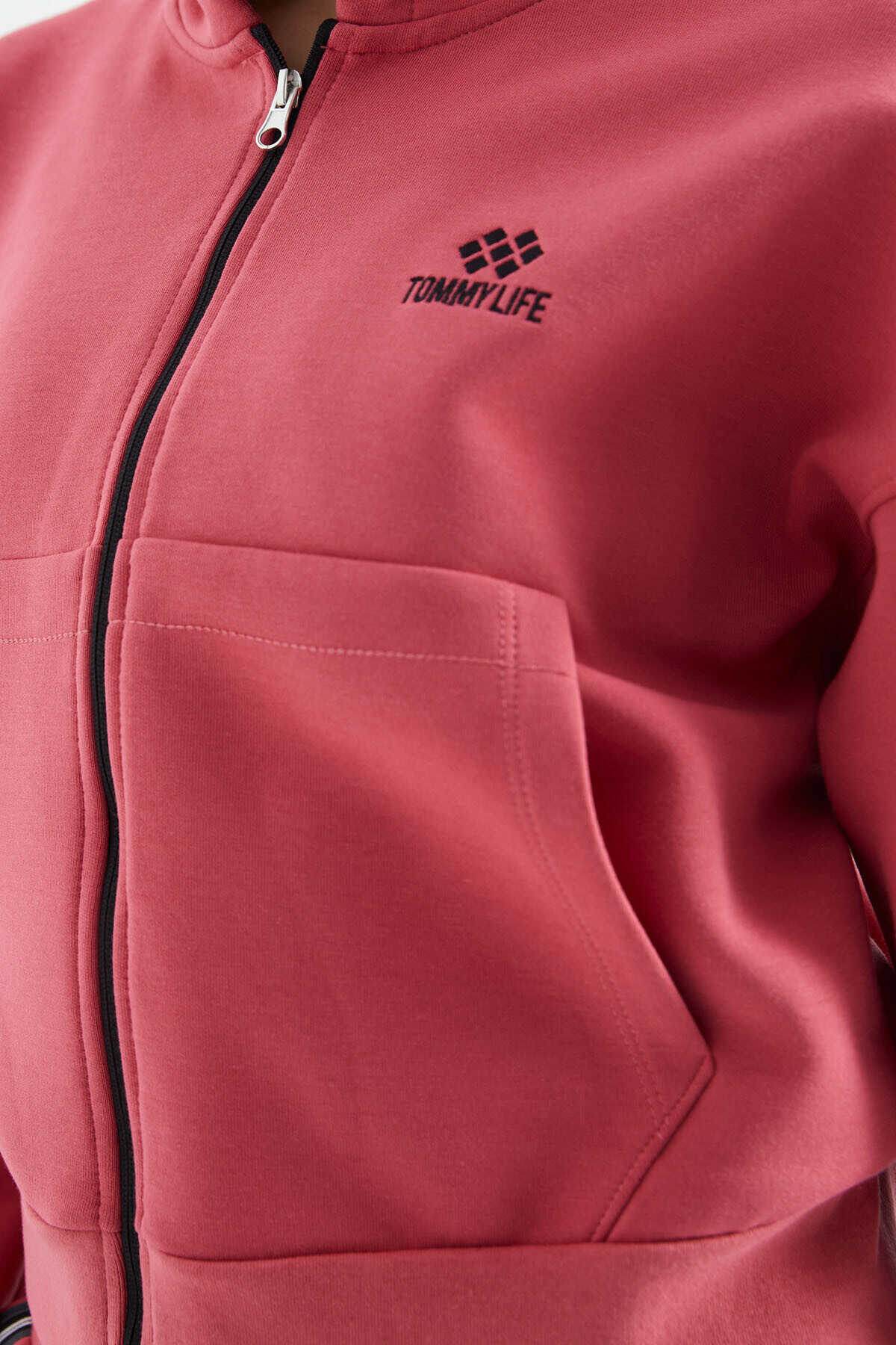 Women's Pink Zip-Up Tracksuit Set - SevendayShopping