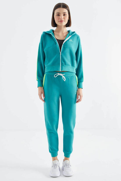 Women's Green Zip-Up Tracksuit Set - SevendayShopping