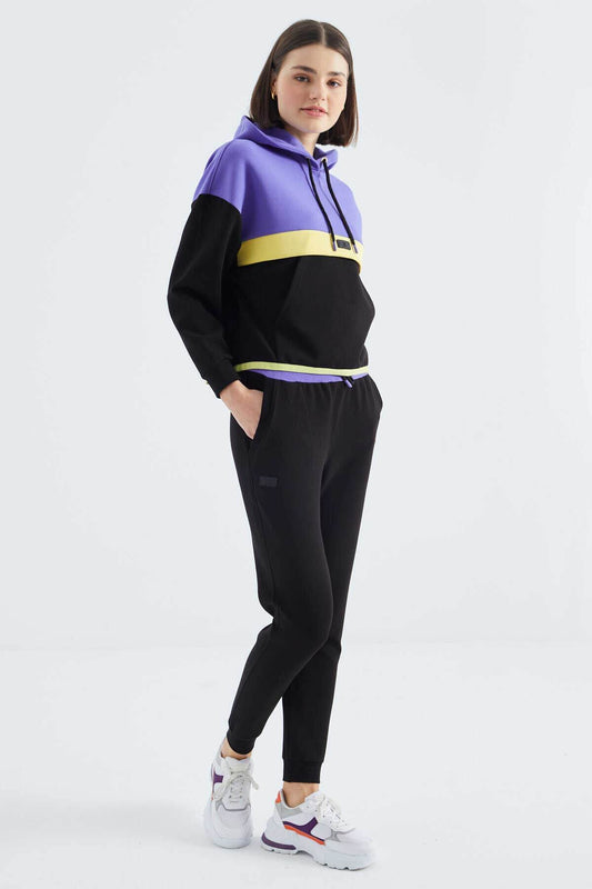 Women's Colour-Block Hooded Tracksuit Set - SevendayShopping