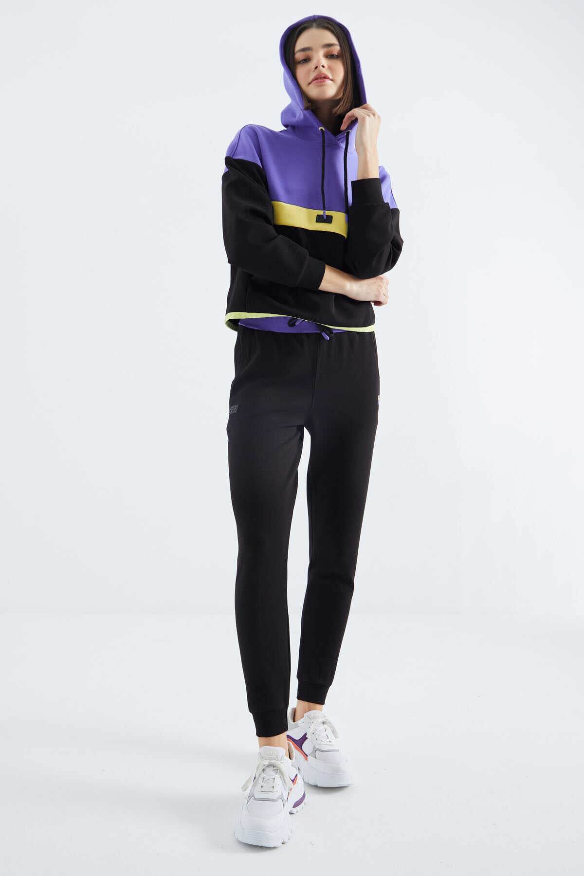 Women's Colour-Block Hooded Tracksuit Set - SevendayShopping