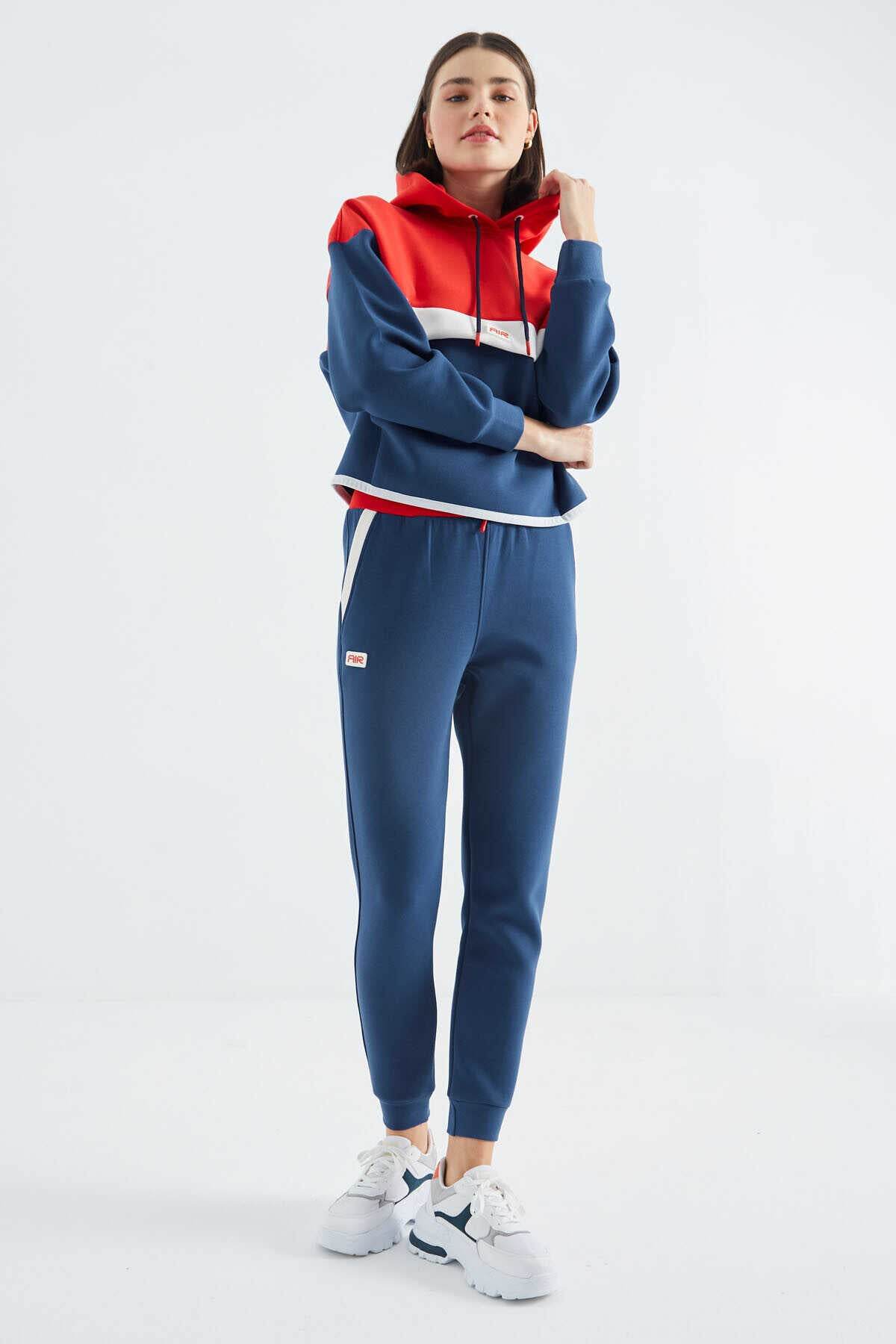 Women's Colour-Block Hooded Tracksuit Set - SevendayShopping