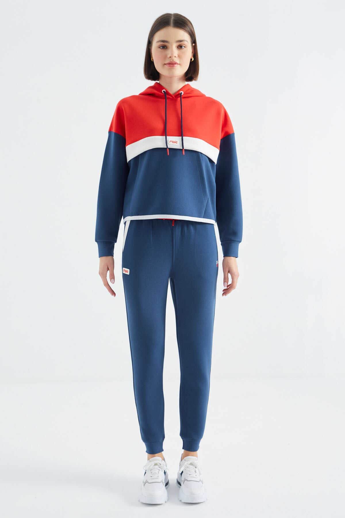 Women's Colour-Block Hooded Tracksuit Set - SevendayShopping