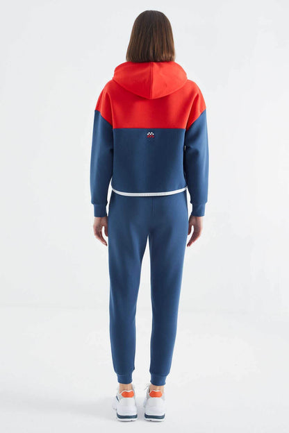 Women's Colour-Block Hooded Tracksuit Set - SevendayShopping