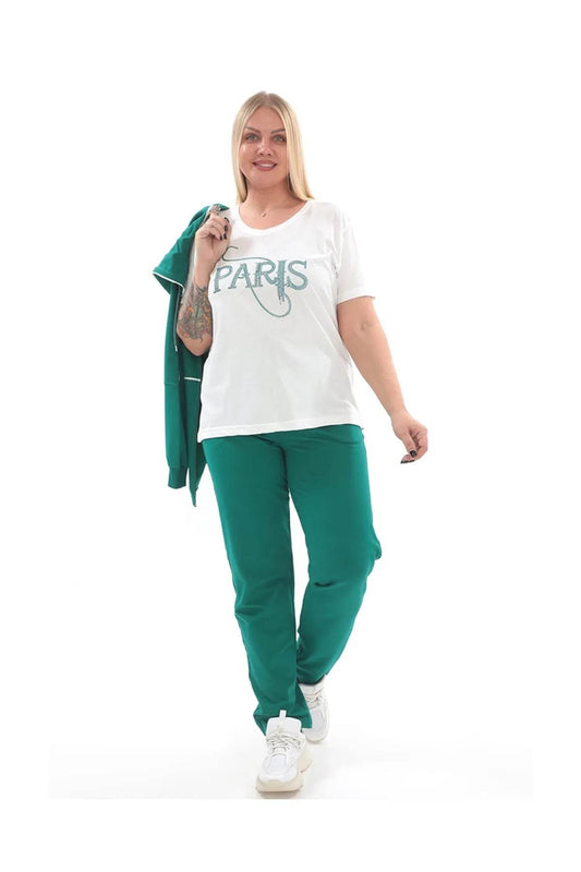 Women's 3-Piece Tracksuit Set-Green - SevendayShopping