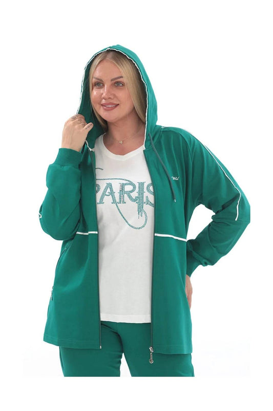 Women's 3-Piece Tracksuit Set-Green - SevendayShopping