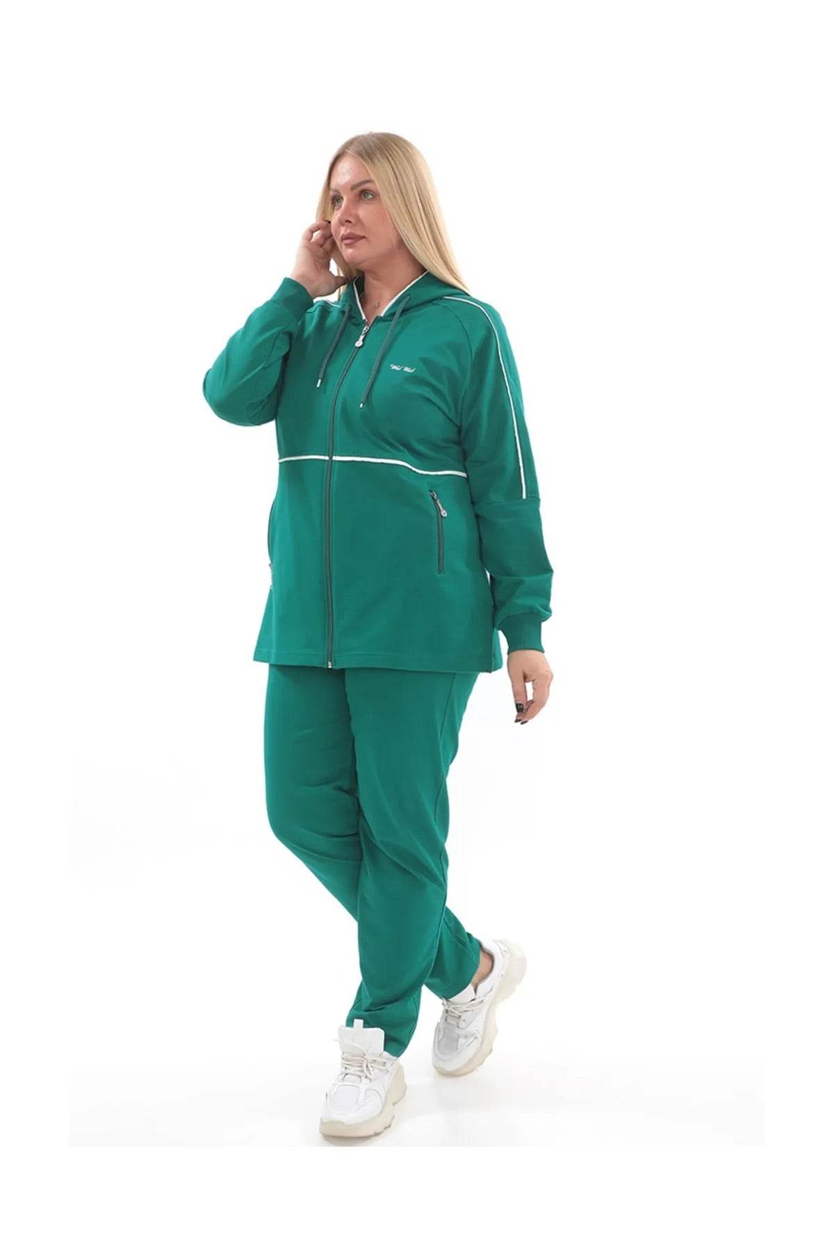 Women's 3-Piece Tracksuit Set-Green - SevendayShopping